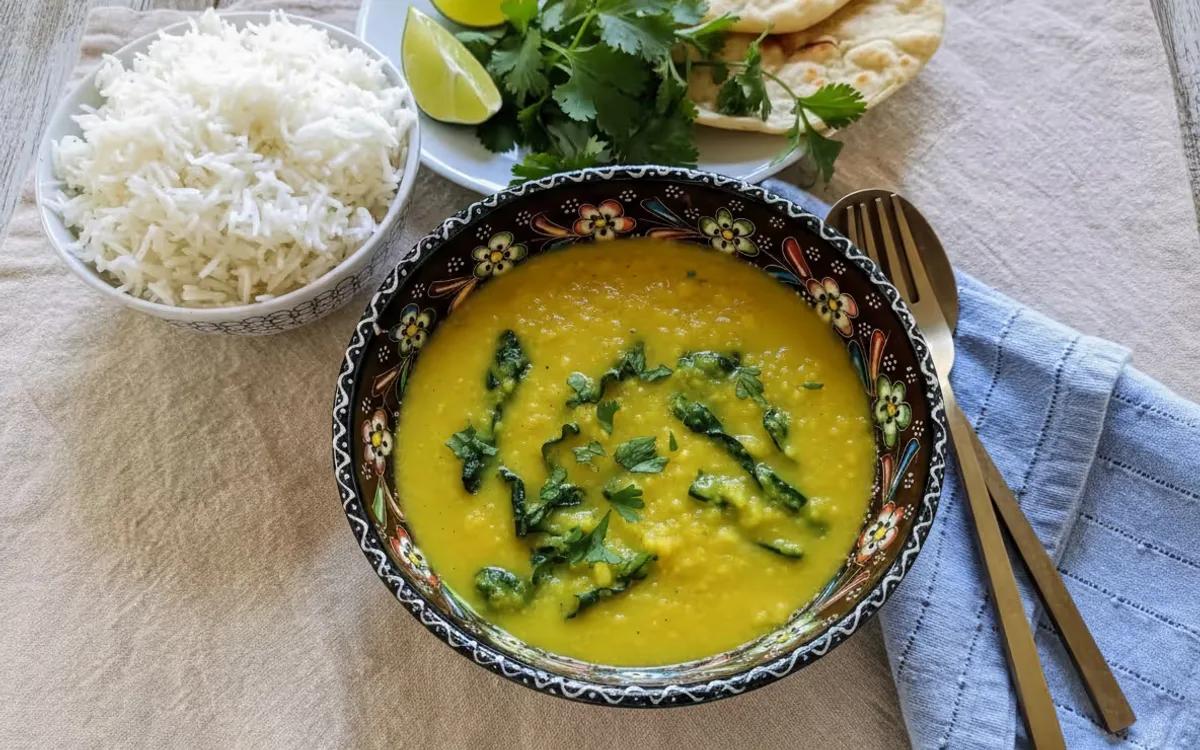 Indian Kale and Moong Dal — indian recipe