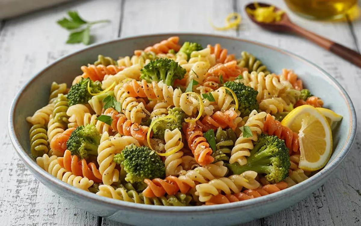 Lemon Garlic Rotini with Fresh Broccoli — Italian dinner recipe