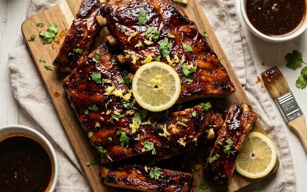Lemon Ginger Barbecued Ribs — american recipe