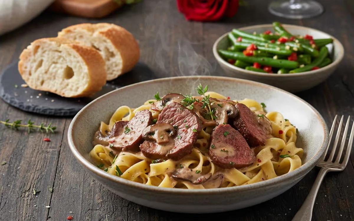 Rich Venison Stroganoff with Creamy Wine Sauce — american recipe