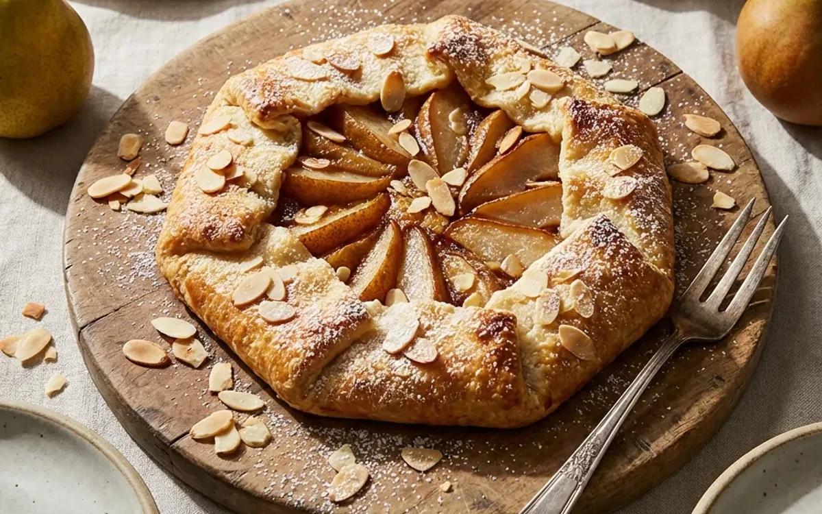 Rustic Almond Pear Galette — american recipe