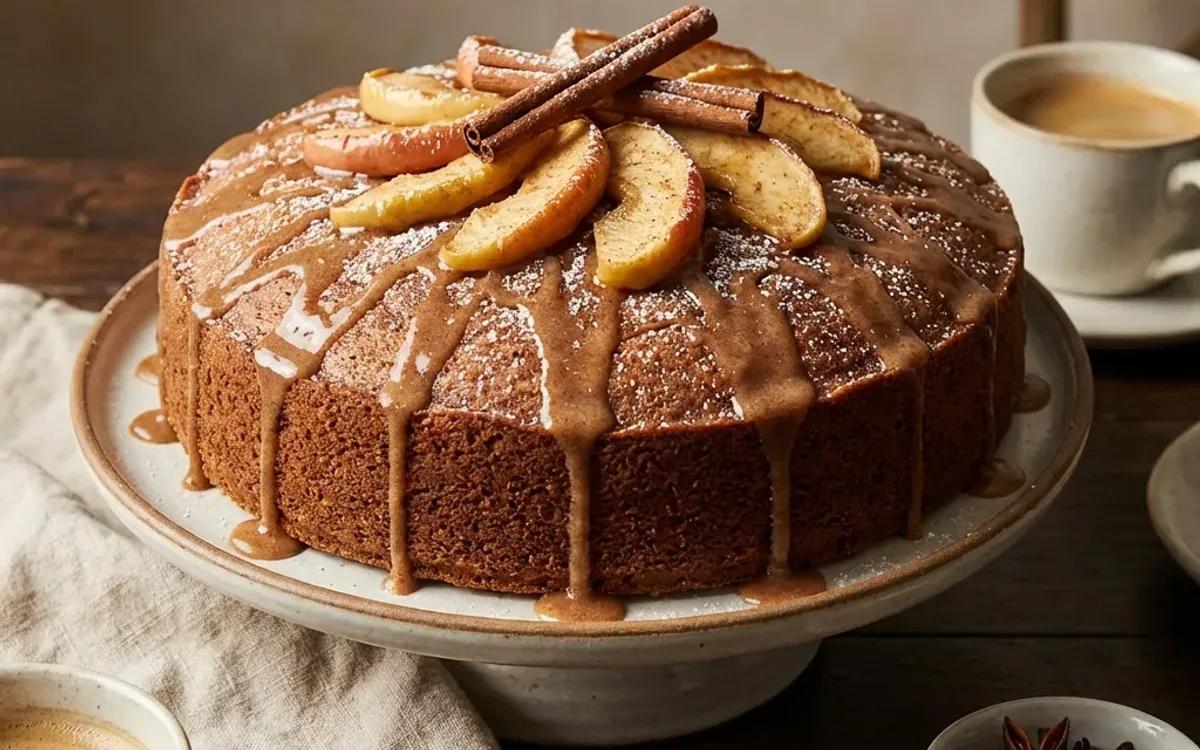 Spiced Apple Cake with Cinnamon Glaze — american recipe