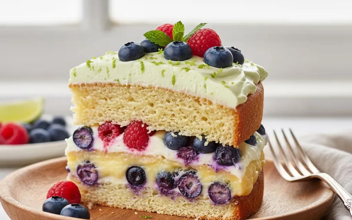 Summer Berry Stack Cake with Lemon Curd and Lime Cream — american recipe