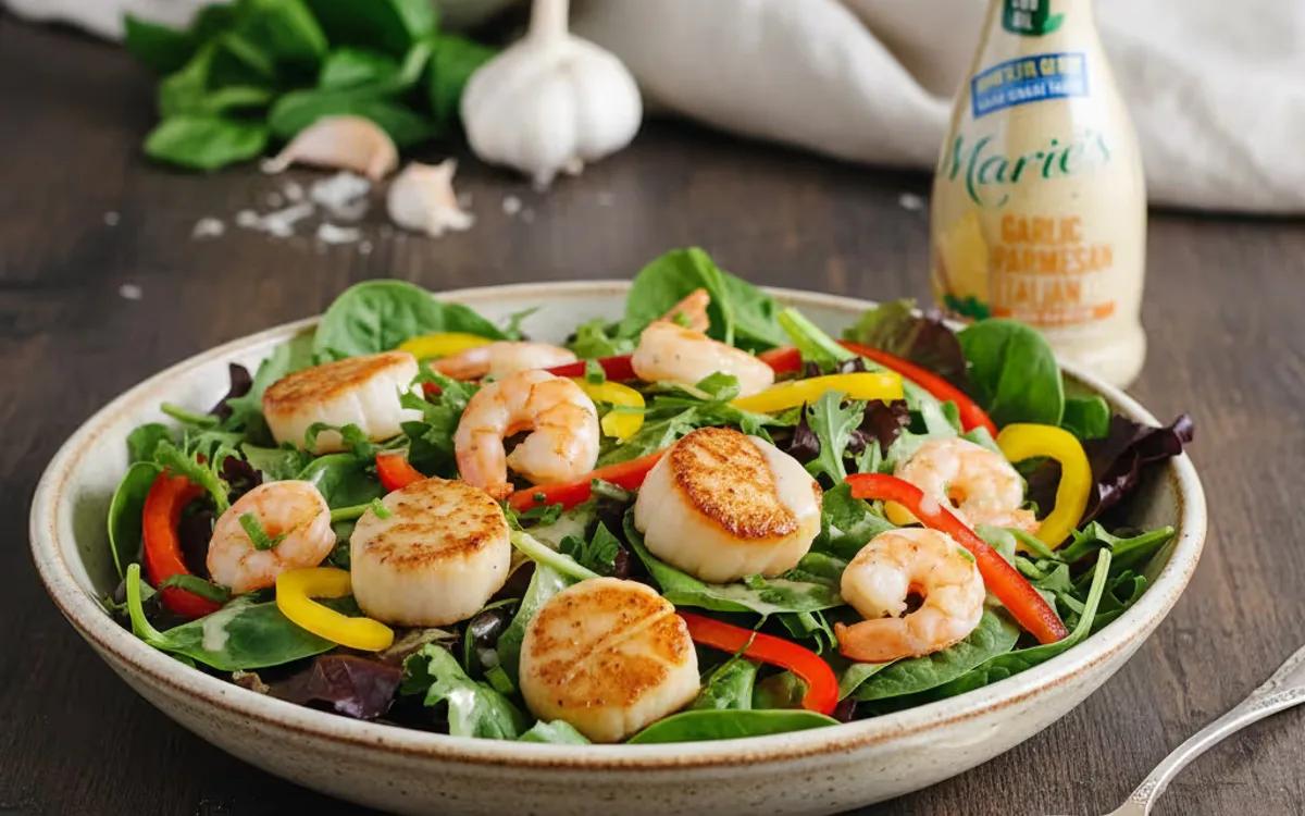 Vinaigrette Scallops and Shrimp Salad — American lunch recipe